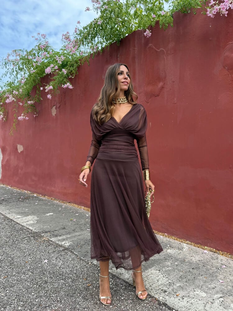 Vestido En Tul Elástico